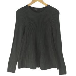 Acrobat Green Ribbed Peplum Sweater S